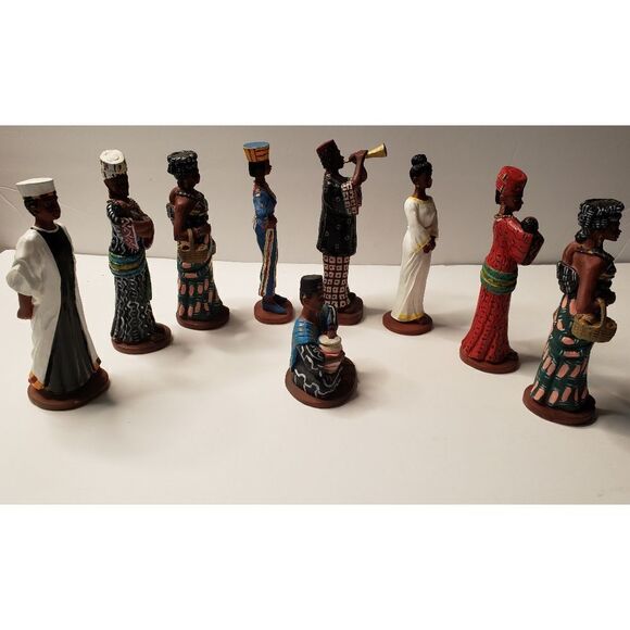 Vintage African Figurines (9 Pieces) - Picture 7 of 9